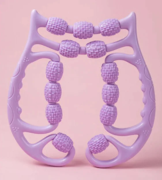 Plastic Leg Massager Roller with Multi-Wheel Ring Design