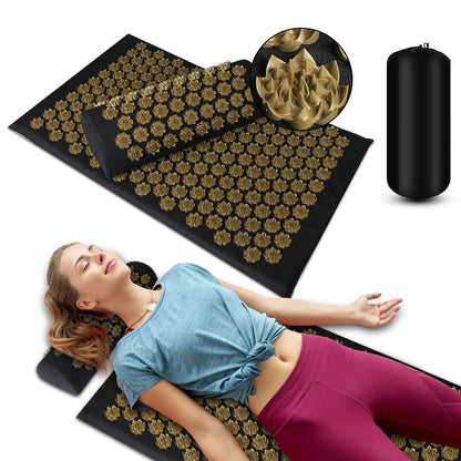 Acupressure Relief Mat and Pillow Kit