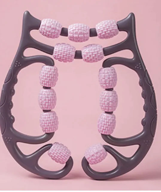 Plastic Leg Massager Roller with Multi-Wheel Ring Design