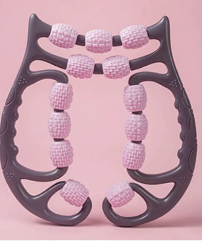 Plastic Leg Massager Roller with Multi-Wheel Ring Design