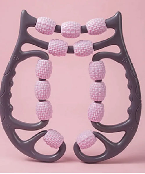 Plastic Leg Massager Roller with Multi-Wheel Ring Design