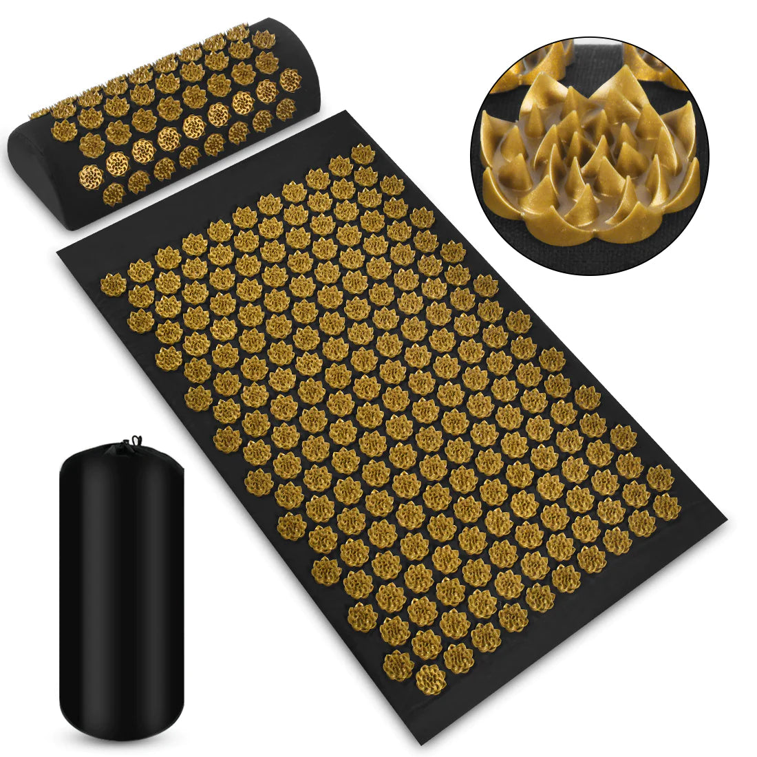 Acupressure Relief Mat and Pillow Kit